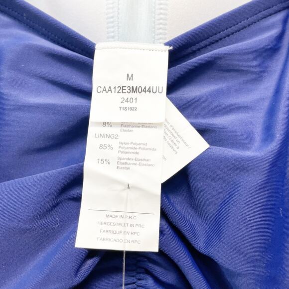 Cupshe Women's Lycra Cobalt Shirred Tummy Control One Piece Swimsuit Medium - Picture 6 of 7